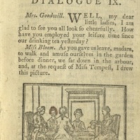Tea-Table Dialogues, between a Governess and Miss Sensible, Miss Thoughtful, Miss Bloom, Miss Hopeful, Miss Sterling, Miss Lively, and Miss Tempest.