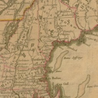 Detail from Carte des États-Unis de l&#039;Amérique suivant le traité de paix de 1783. 